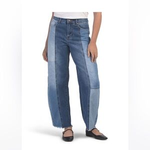 Women's Two-Tone Blue patch work Jeans